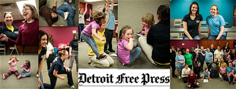images collage of students and instructors with Detroit Free Press mast head